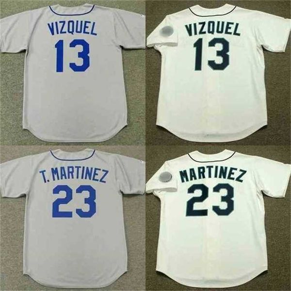 

ttl123 c202 men 13 omar vizquel 23 tino martinez 1979 baseball jersey, Black