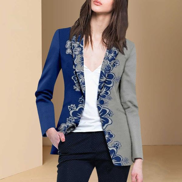 

women's suits blazers office ladies print long sleeve slim blazer spring fashion turn-down collar simple button suit jacket women busin, White;black