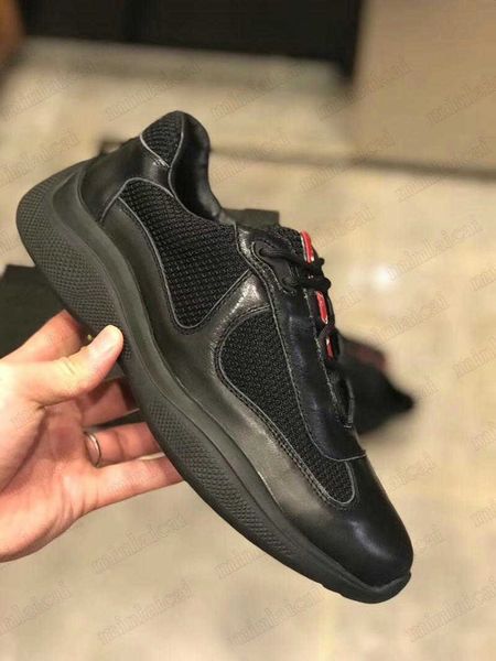 

hiking footwear americas cup prax sneaker match race re-nylon fabric black leather shoes designer sneakers screen-printed panelled runner