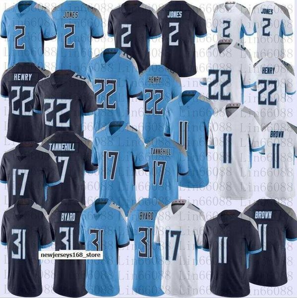 

jersey 2022 men football 2 julio jones 22 derrick henry aj brown 31 kevin byard 17 ryan tannehill''nfl''jersey, Black;red