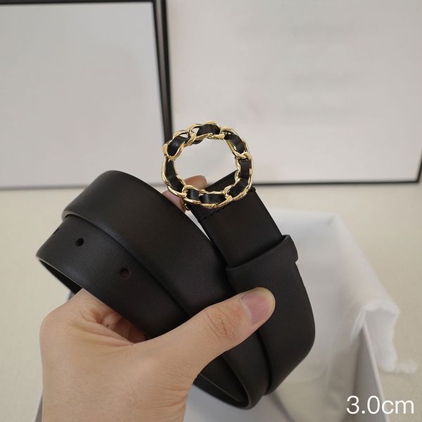 

classic belt luxury designer belts for man woman genuine leather lacing smooth buckle width 2.5cm or 3.0cm 4 optional high quality, Black;brown
