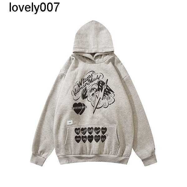 

men's hoodies designer sweatshirts men womens hoodies cotton pullover joint wtaps print pocket sweater, Black