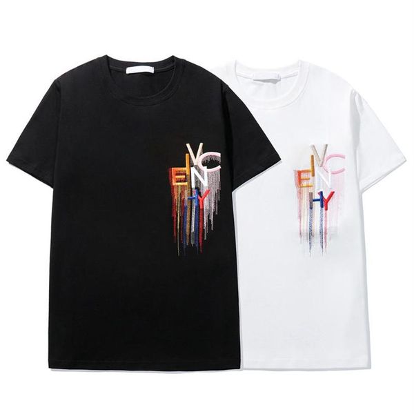 

men's designer t-shirts summer couple round neck half sleeved t-shirt fashion mens t shirt male 100% cotton women237w, White;black