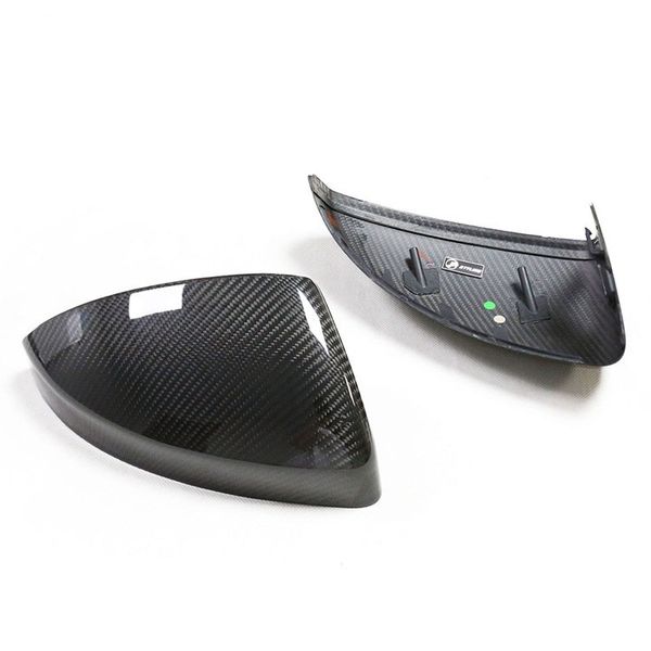 

dry carbon fiber side wing mirror cover trim for 20 18 audi new tt/tts/r8 replacement rearview housing caps