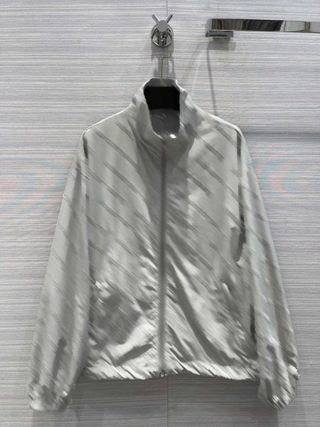 

jackets women bullet screen flocking logo stand collar jacket net surface lining drawstring hem long sleeve outwear non-gender sport style w, Black;brown