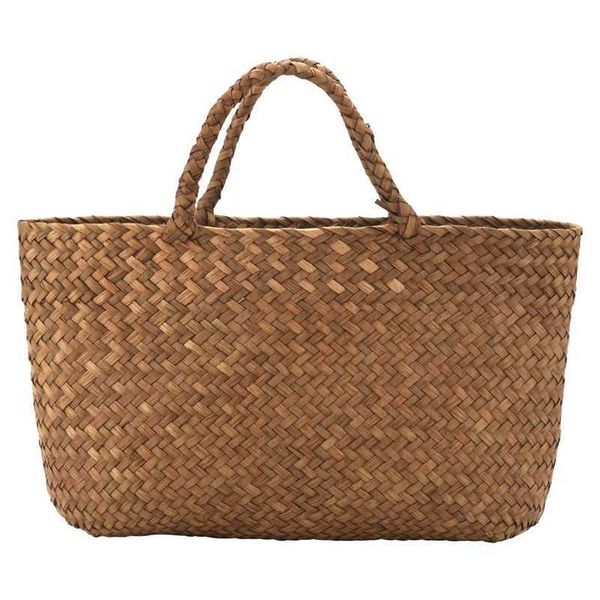 

evening bags casual str bag natural wicker tote bags women braided handbag for garden handmade mini woven rattan bags t221024