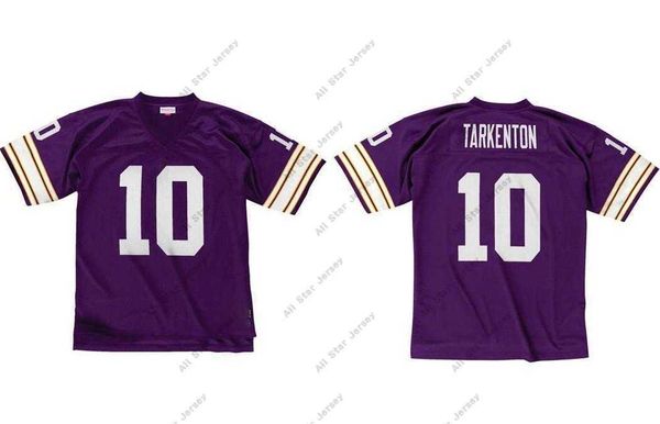 

football jerseys stitched football jersey 10 fran tarkenton 44 foreman 88 page 1975 mitchell ness retro rugby jerseys men women youth s-6xl, Black;red