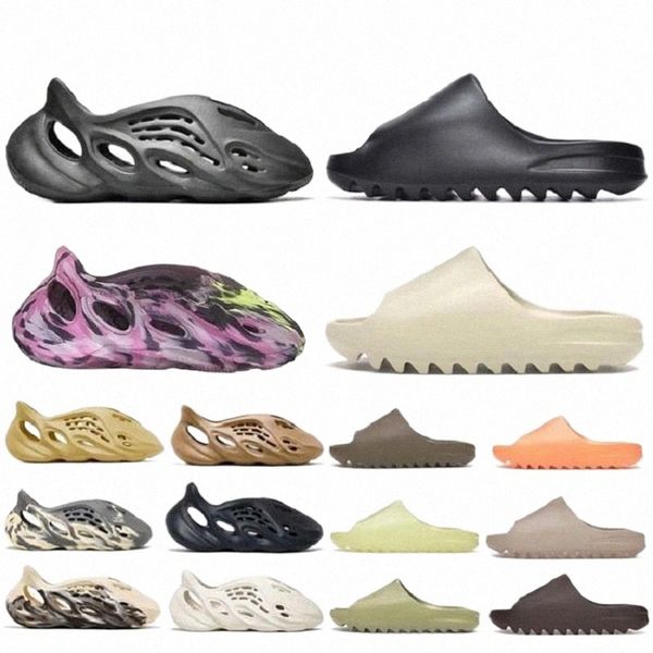 

designers sandals slides flats flip flops beach shoes classic floral brocade leather rubber platform loafers foam for men women j6ub#, Black