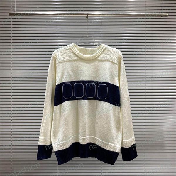 

designer mens sweaters fashion paris 1-1 high-end design thick and loose style letter embroidery women sweater s-xx180k, White;black