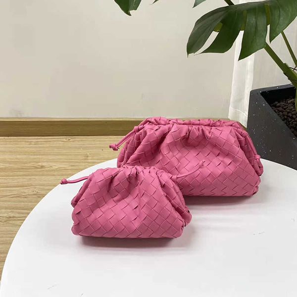 

designer herme luxurious bottess bags venetas 2022 new ins leather woven cloud soft dumpling fashion single shoulder messenger hand fold w h