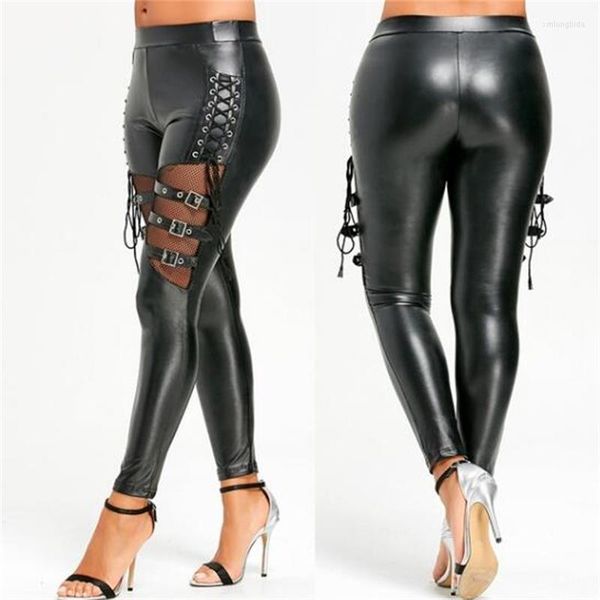 

women's panties faux leather pencil pants men mesh slim trousers bodycon fitness black leggings clubwear latex perform costume plus, Black;pink