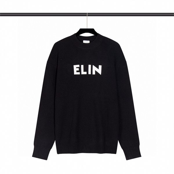 

men's sweaters 2022 mens women high-end design fitted style warm knitted cotton blended o-neck letter printing slim fit fashionm-3xlqw1, White;black