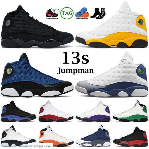 

13s men women basketball shoes 13 french brave blue del sol obsidian flint court purple starfish black cat bred mens trainers o air1 jordas