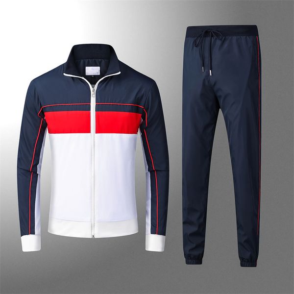 

tracksuit designer tracksuits mens womens sport sweatsuits track suits casual letter animal fish mock neck zipper coat joggers running p1f3, Gray