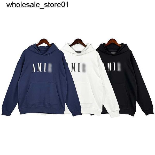 

men's hoodies designer sweatshirts autumn new amirs street simple men's women's long sleeve fashion streetwear hoodie, Black