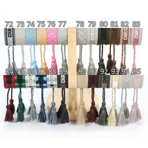 

luxury women's fashion bracelets brand d designer bangle jewelry embroidered word bracelet letter rope woven tassel simple trinket girl, Golden;silver