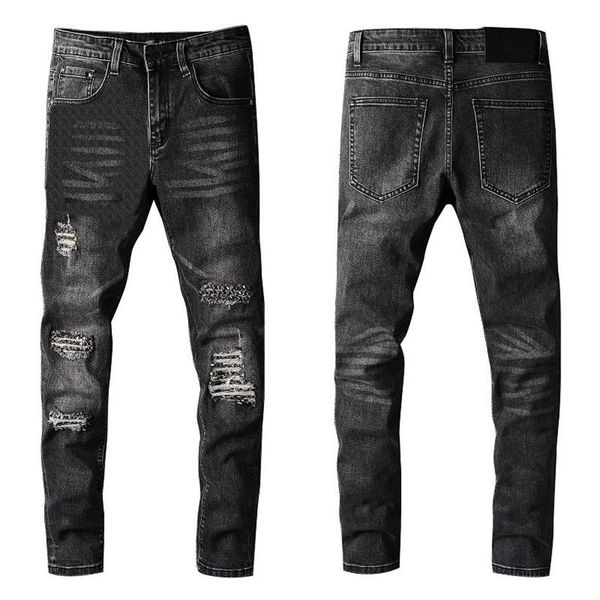 

men jeans male slim pants mens classic biker masculino business trousers fashion casual jean size 28-40211k, Blue