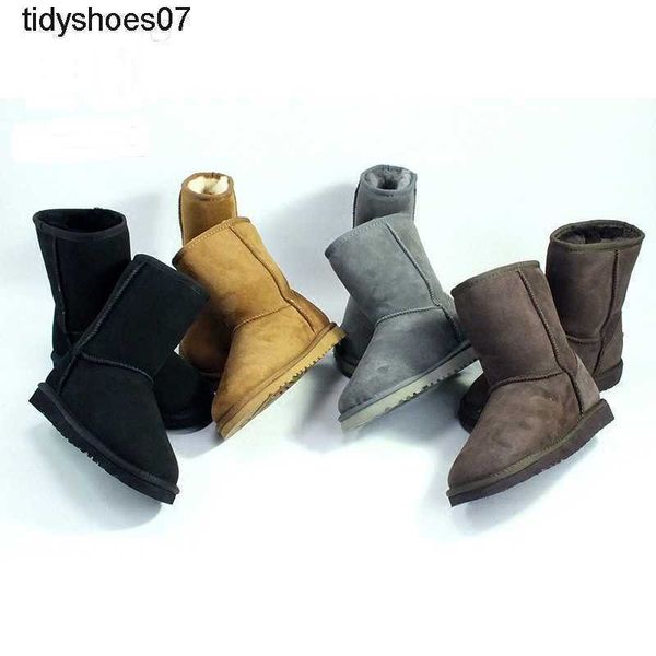 

boots henan sangpo fashion sheepskin wool integrated snow boots women's middle tube thickened wool boots muggirl, Black