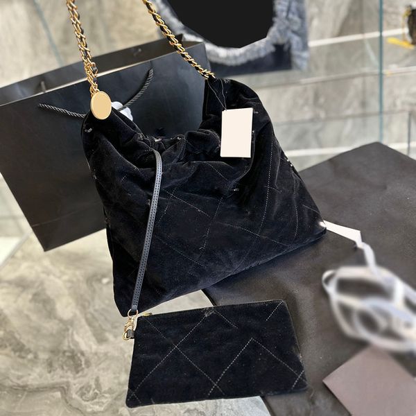 

designer channel bags for women black cc handbag leather chain slant shoulder clutch flap totes bag double letters solid hasp waist square s