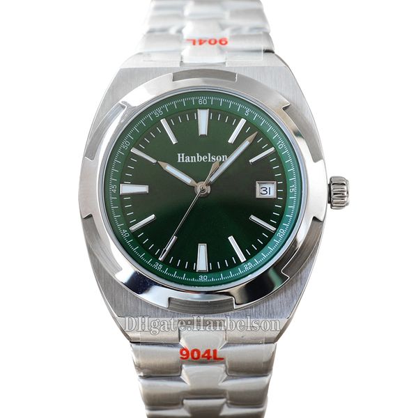 

5 colors mens watch japan 8215 automatic movement sapphire glass wristwatches luminous green dial steel case watches, Slivery;brown