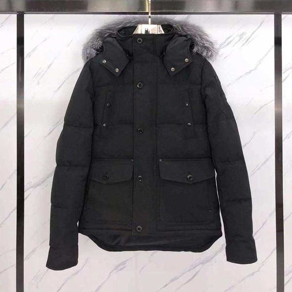 

men's down parkas style mens winter jacket knuckles coat classic casual moose coats outdoor feather keep warm doudoune homme 3 xj3j, Black