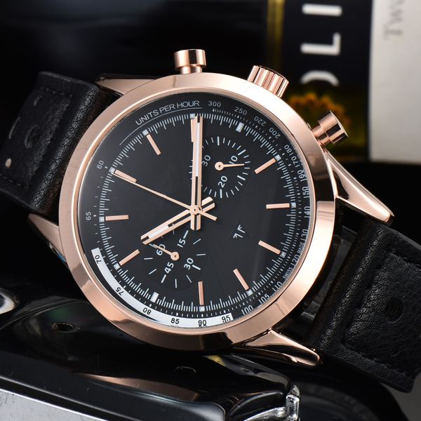 

2022 new luxury men's watch leisure business leather quartz watch relojes hombre, Slivery;brown