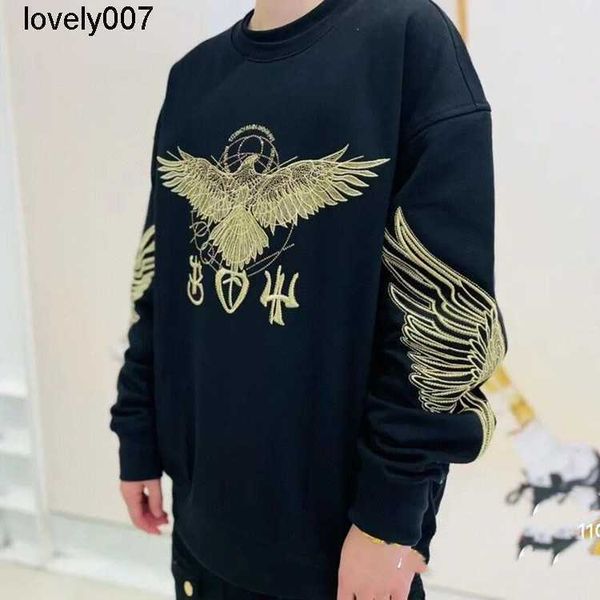 

men's hoodies designer sweatshirts fashion brand boys new golden embroidery diamond sweater couple fashion brand hooded sweater, Black