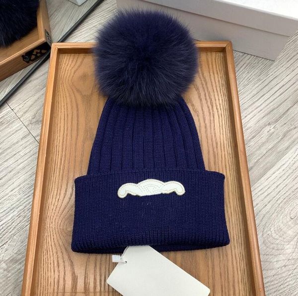 

ball pompoms winter hat women beanie knitted hat warm soft trendy hats fashion spring fleece beanie knitted bonnet cap ski ladies earmuff pr, Blue;gray