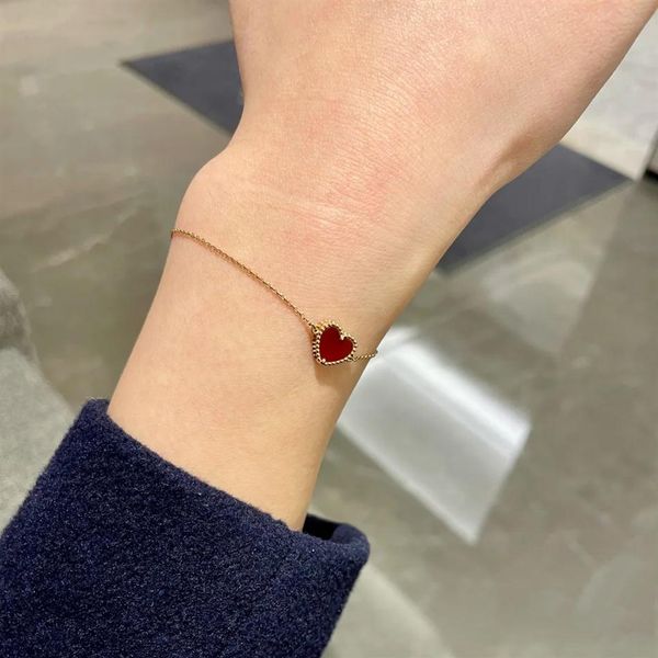 

fanjia four leaf clover bracelet single flower love butterfly rose gold chain174d, Golden;silver