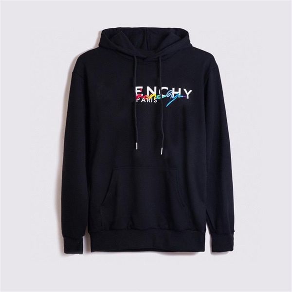 

letter print sweatshirts men hoodies cotton warm fleece winter pullovers autumn casual streetwear hooded sweatshirt290b, Black