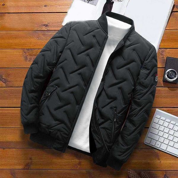 

jackettrendy men outwear male men jacket colors matching loose fit zipper coat coldproof, Black;brown