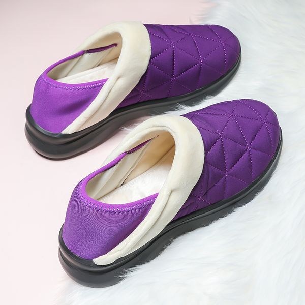 

fashion shoe designer classic trend latest style lightweight breathable comfortable insole non slip soft sole winter plush cotton slippers f, Red;white