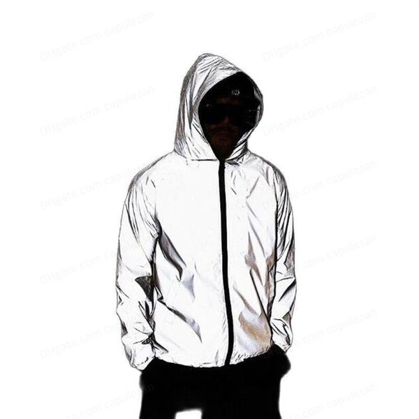 

designer mens jacket long sleeve hoodie classic night letter reflection printing coat with autumn winter jackets m-3x222o, Black;brown