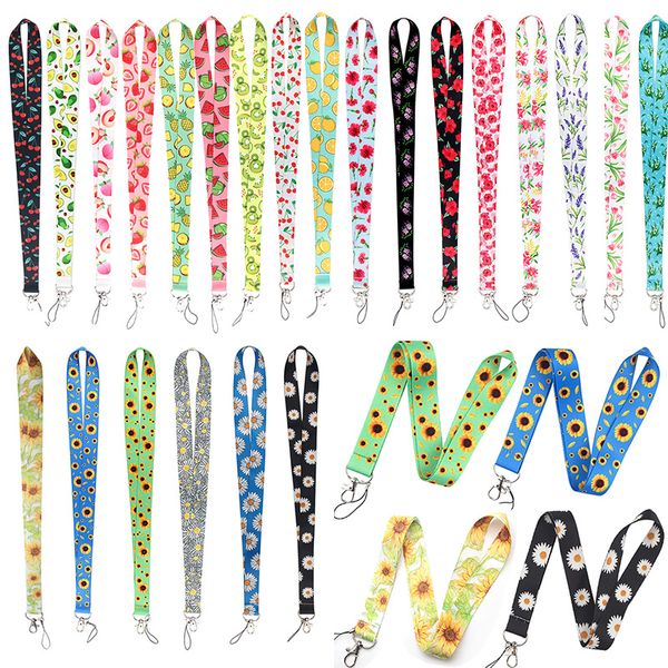 

keychains lanyards fashion floral neck strap key lanyard id card phone chain holder women badge er case doctor nurse accessories amp smtxt, Silver