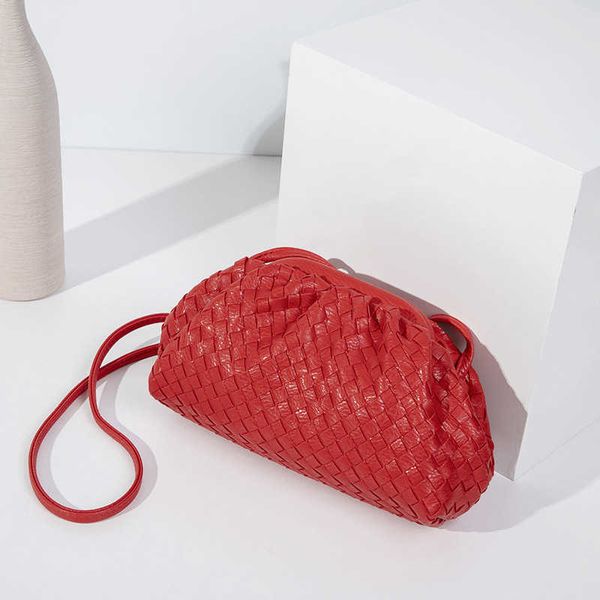 

designer herme luxurious bottess bags venetas woven women's 2022 new fashion pu single shoulder messenger cloud have a logo