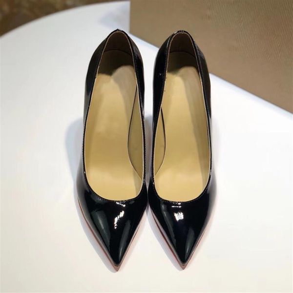 

luxury high heel women leather dress shoes designer black stiletto heel shoes women wedding party dress shoes with box receipt214n