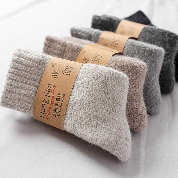 

men super thicker solid merino wool rabbit s against cold snow russia winter warm funny happy male sock