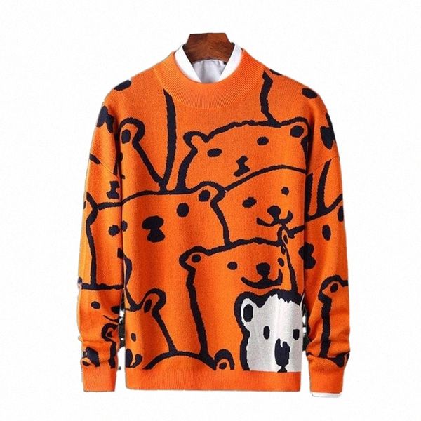 

men's sweaters men slim sweater autumn pullover knitted fit printed graphic shirt long sleeve round neck pullovers 78sd#, White;black