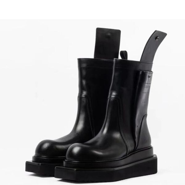 

black men platform boots high mans designer boot round toe mens chunky boot