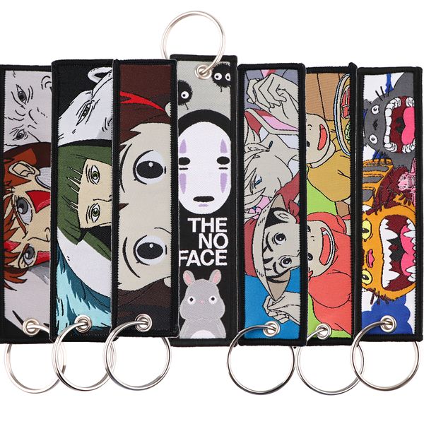 

keychains lanyards japanese embroidery keychain key fobs cool tag for motorcycles cars backpack chaveiro fashion ring gifts drop del smtcj, Silver