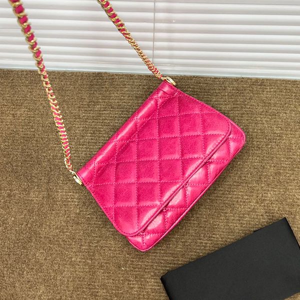 

designer channel bags for women black cc handbag leather chain slant shoulder clutch flap totes bag double letters solid hasp waist square s