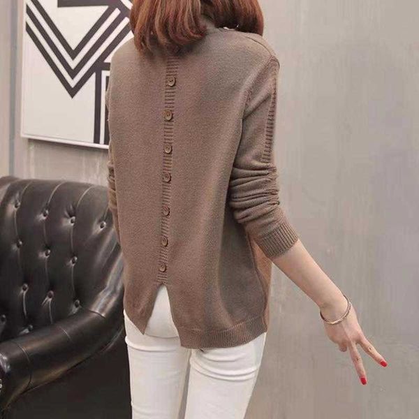 

women's sweaters sweater 2022 autumn winter solid soft knitwear jumpers basic knitted pullovers v-neck slim fit bottoming g221018, White;black