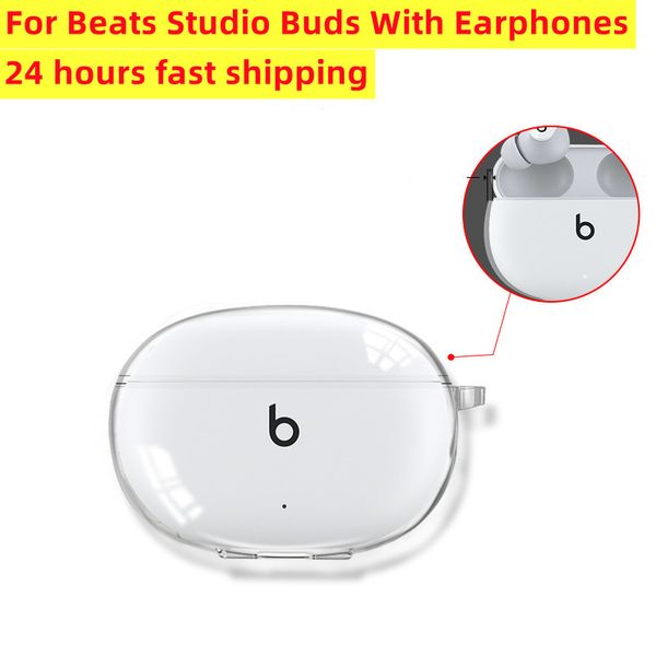 

for beats studio buds earphones case headphones tpu cute covers headset protective cover shockproof drop beat studio headphone wireless blue