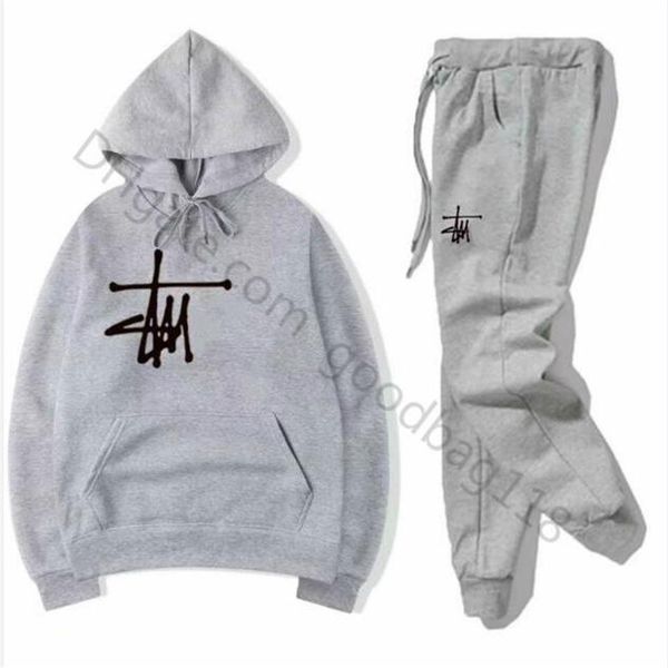 

2021 fashion sweatsuit men designer tracksuit hoodie sweatshirts black white autumn winter jogger sporting suit mens women sweat s313c, Gray