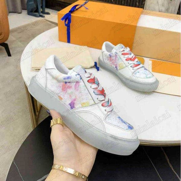 

shoes ollie rubber sole multicolor graffiti low-flower patterns chunky sneakers designer low cut