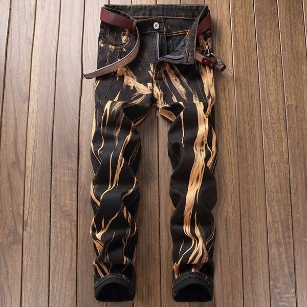 

new style personalized men's pants and old jeans men's trousers, Blue