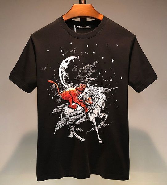 

summer men women clothing brand short sleeve tees womens designer classic printing loose t-shirts mens tshirts designers clothes fashion cot, White;black