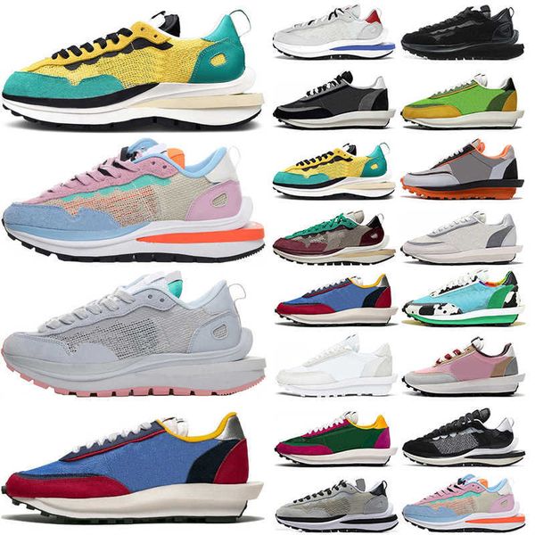 

shoes home running fragment vaporwaffle x sacaiil pegasus ldwaffle ldv waffle designer undercover sail gum dark iris sesame blue