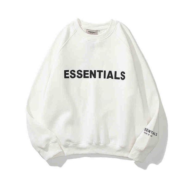 

men's hoodies sweatshirts hoodie quality essentials gao jie chao's stereoscopic press glue reflective round neck sweater hip hop, Black