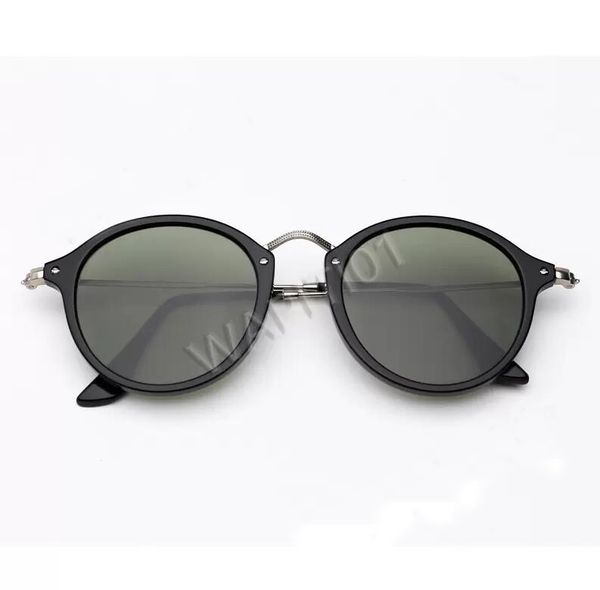 

621s trend circle sunglasses women men round fashion plank frame classical sun glasses glass lens g15 sunglass uv400 gafas sunglass, White;black